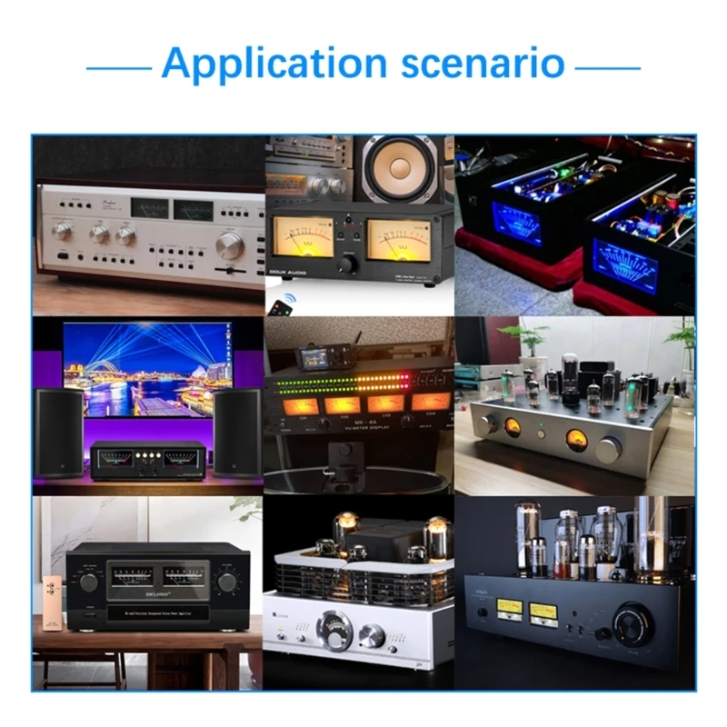 P134BGBS0416 VU Meter Header with Pointer-Dial Backlit   Level Header Power Amplifier Level Meter High Accuracy Dropship 4