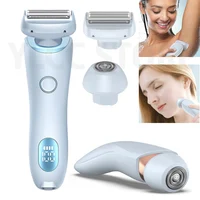 Electric Razors for Women 2 In 1 Bikini Trimmer Face Shavers Hair Removal for Underarms Legs Ladies Body Trimmer IPX7 Waterproof 1