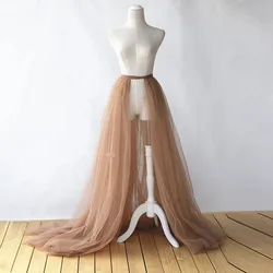 Simple Tulle Photography Skirts for Women Long Party Performance Clothing 5 Layers Tulle Removable Wedding Accessories Customize