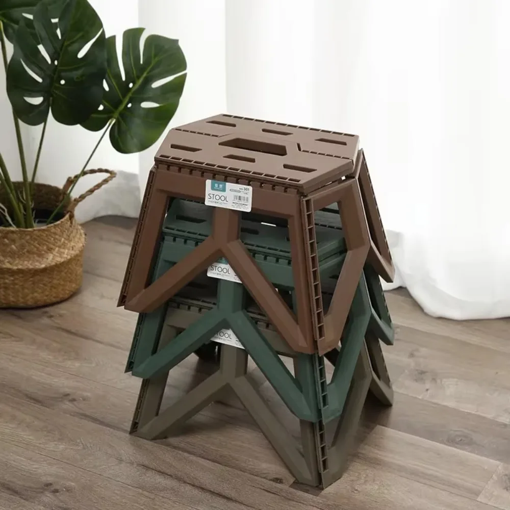 Outdoor Small Stool Portable Folding Stool High Load Bearing Durable Beach Camping Chair Fishing Ottomans Home Furniture