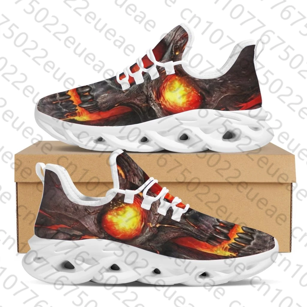 

Nopersonality Cool Print Flame Skull Man Shoes Art Graffiti Outdoor Casual Shoes Soft Sole Comfortable Breathable Jogging Shoes