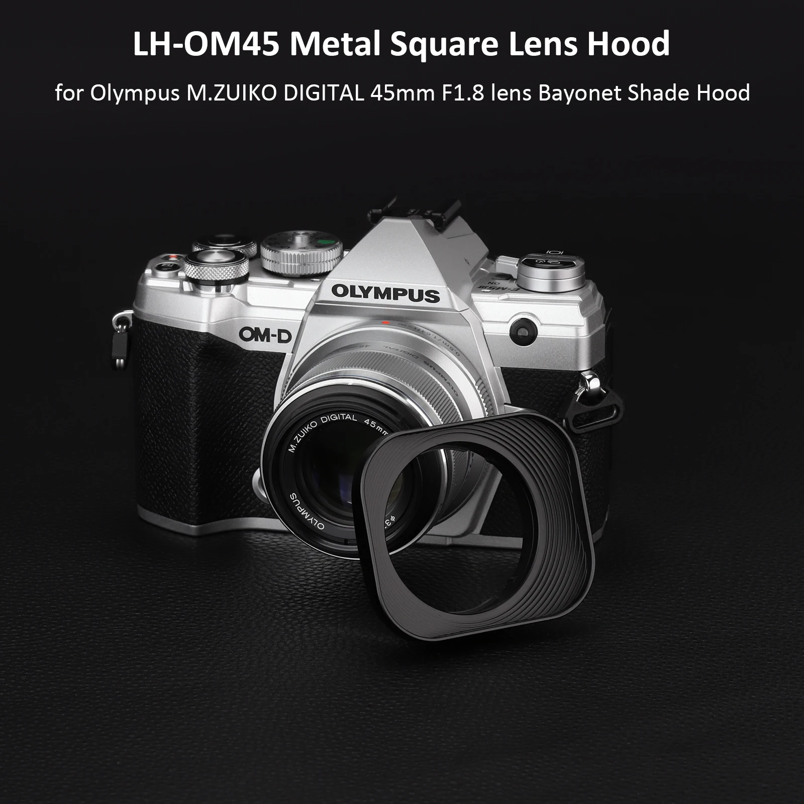 Haoge LH-OM45 Square Metal Lens Hood Shade