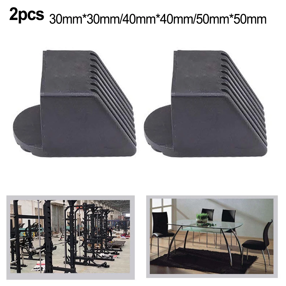 

2pcs Fitness Equipment Square End Cap Foot Cover Protectors Anti-skid Bottom Square Tube Covers Gym Equipment Accessories