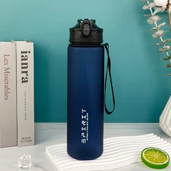 Large Capacity Motivational Water Bottle - Leak - Proof, Portable, and Reusable for Outdoor and Gym Activities (BlueB)