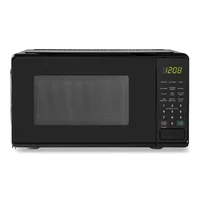 *0.7 cubic foot desktop microwave oven, 700 watts, black LED display screen, kitchen timer, household desktop microwave oven 1