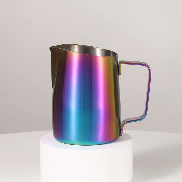 Jarra de café de 450 ml, jarra de acero inoxidable para espumar leche, jarra para café expreso, jarra para espuma artesanal Barista_voghion.com