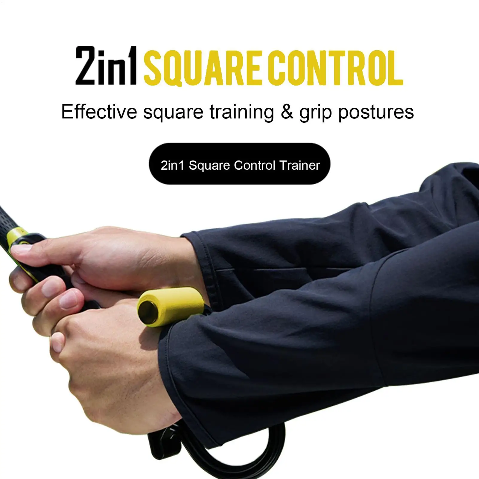Golf Swing Trainer Golf Grip Trainer 2 in 1 SquareSet Control Grip Trainer to Train Correct Hand Position Accessory for Beginner