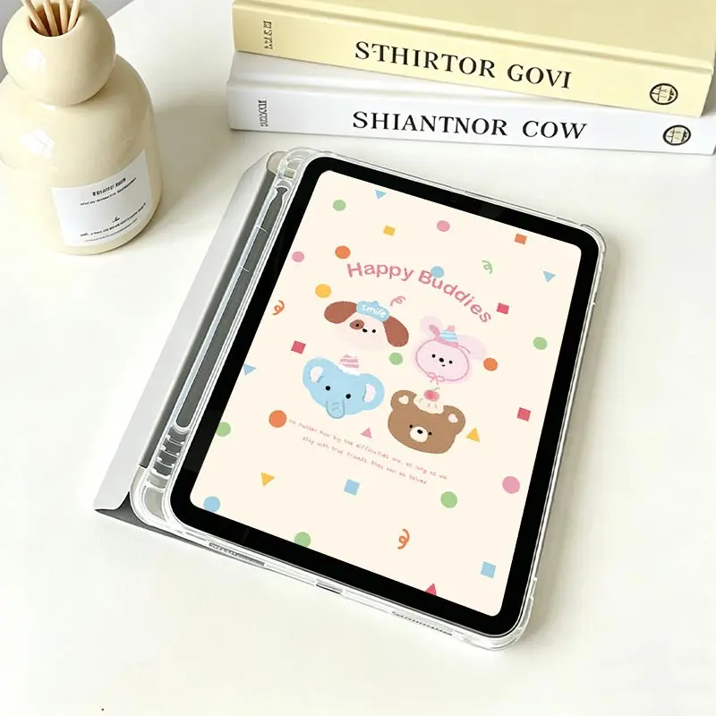Enhanced Tri-Fold TPU Bumper Case with Pen Holder