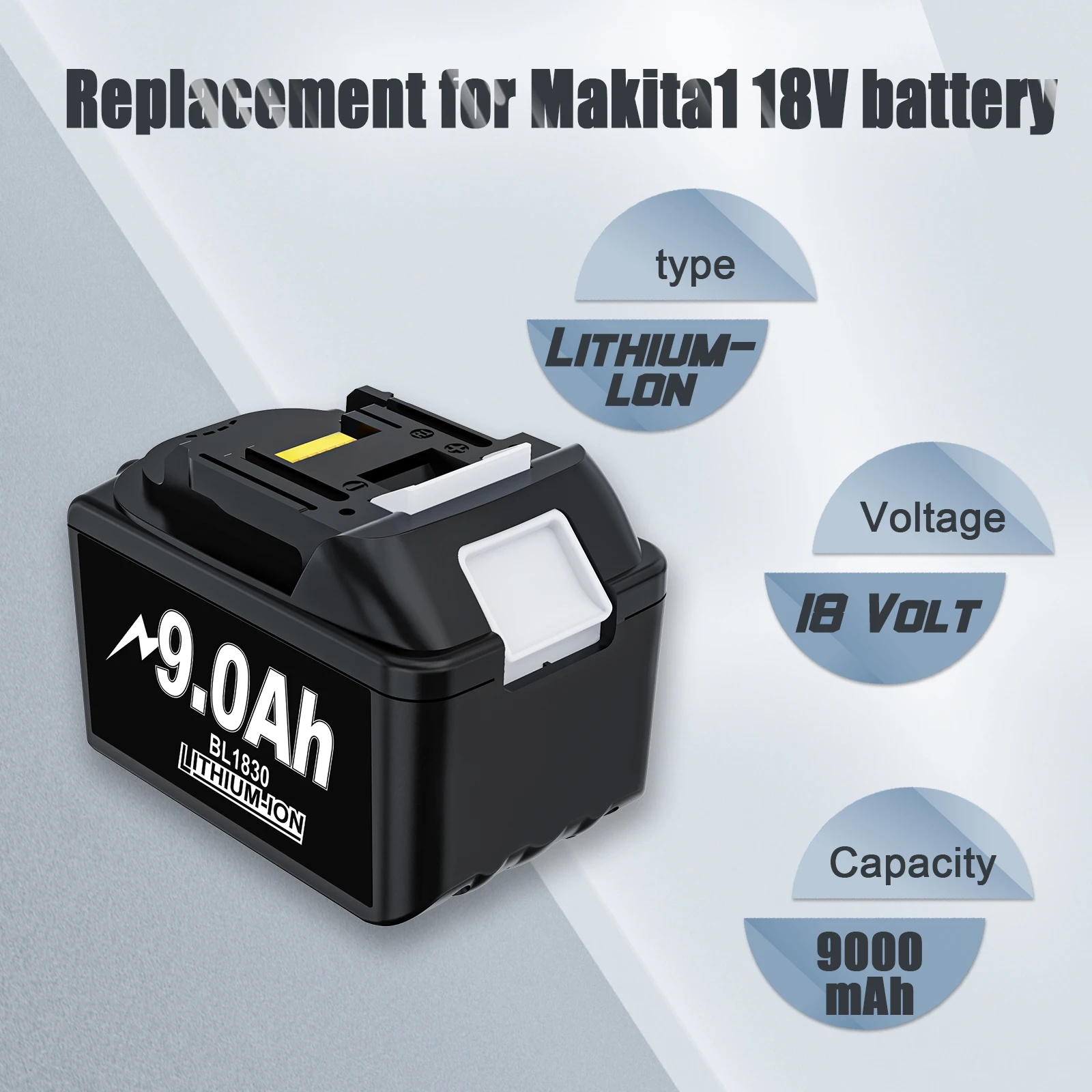 18V 5AH BL1850B Batterie de remplacement pour Makita avec LED 6 pièces /  Compatible avec Makita 18V BL1830B BL1860B BL1820 LXT-400