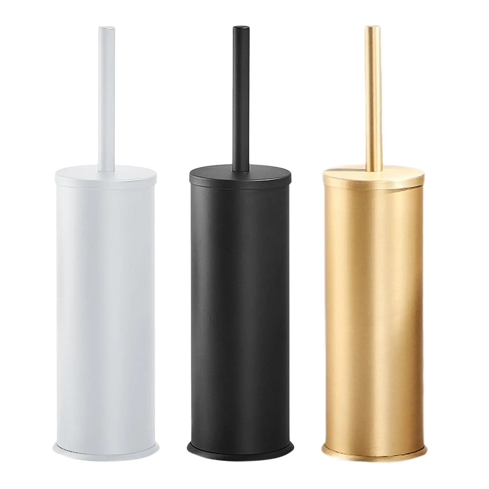 

Toilet Brush and Holder 360° Clean Modern with Splashproof Cover Easily Cleaning Corner Keep Neat and Clean Toilet Scrubber