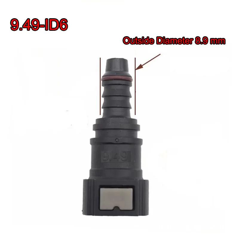 9.49 ID6 Car Fuel Quick Release Hose Connector Gasoline Diesel Oil Pipe Pump Rubber Fitting Car Accessories Tools