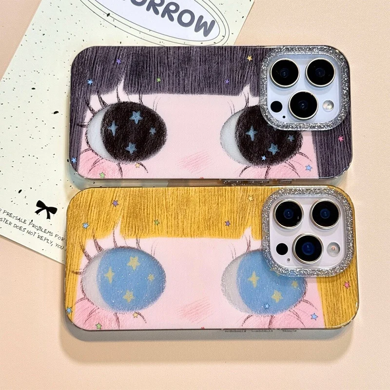 Adorable Big Eyes Comic Girls Drop-Resistant Phone Case