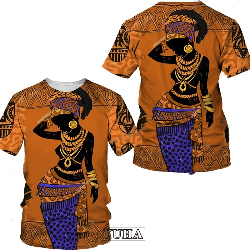 

3D Print Ethnic Style Graphic Tees Unisex African Dashiki Tshirt Summer Men's Short Sleeve Oversized Tshirt Streetwear