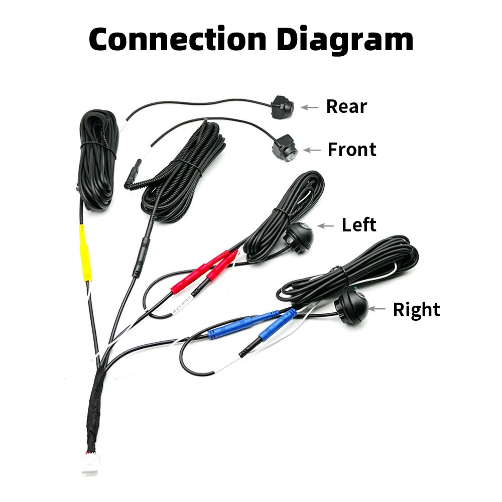 720P 360&deg; View Car Camera Rear Front Left Right Camera Calibration Cloth for Universal 360 Car Radio Stereo Player