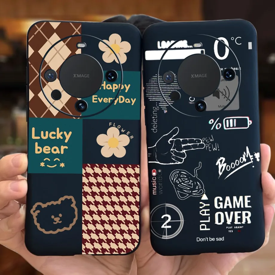 Per Huawei Mate 60 Pro Custodia Per Mate 60 Pro + Plus Cover Fashion Shell Fundas Cover Morbida In Silicone Per Huawei Mate60 5G Painting