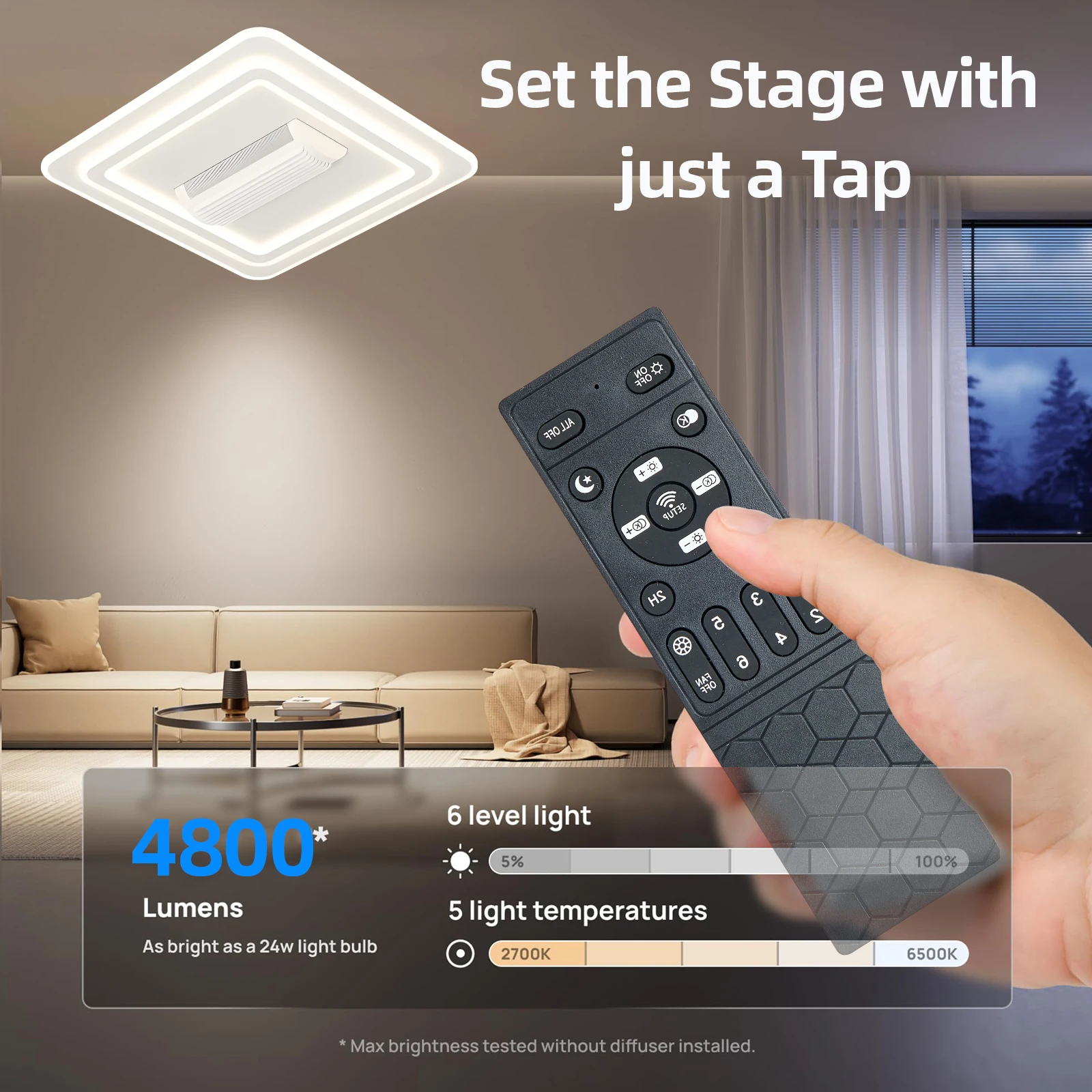 Ceiling Fan Led Ceiling Fan Lights Led Fan Light Smart LED Ceiling Fans With Light For Living Room Dining Room Invisible Bladeless Ceiling Fans Low Floor sealing fan lighting