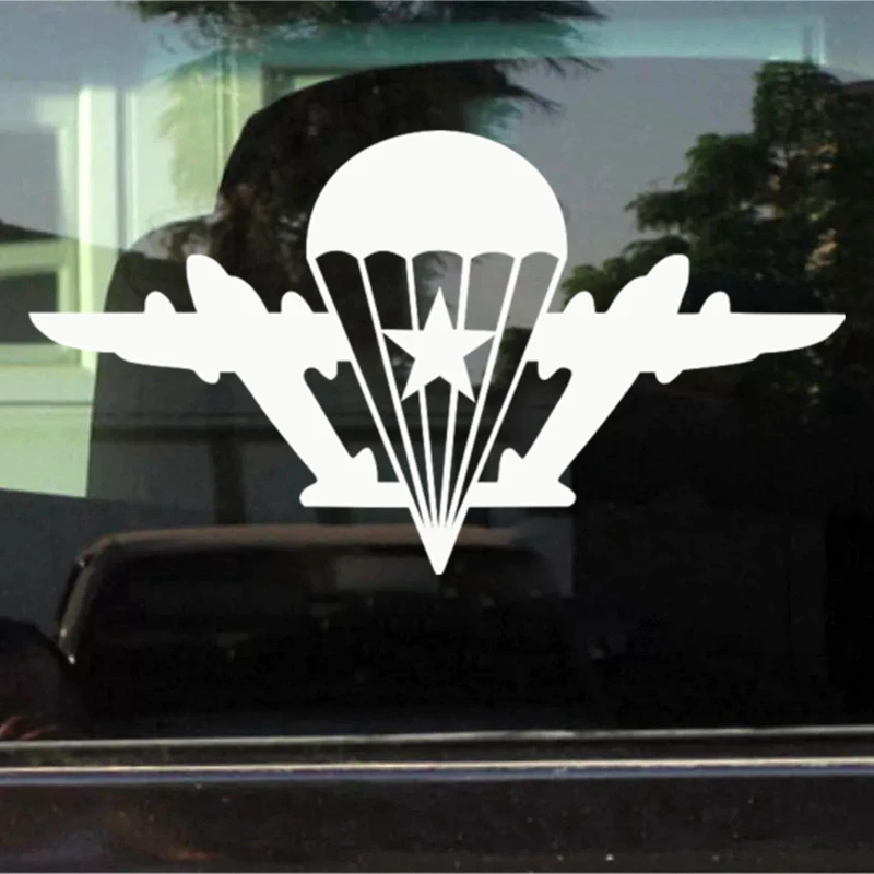 Airborne with A Star Without A Paratrooper Car Sticker and Decal Creative Waterproof Sunscreen Vinyl,20cm funny car stickers