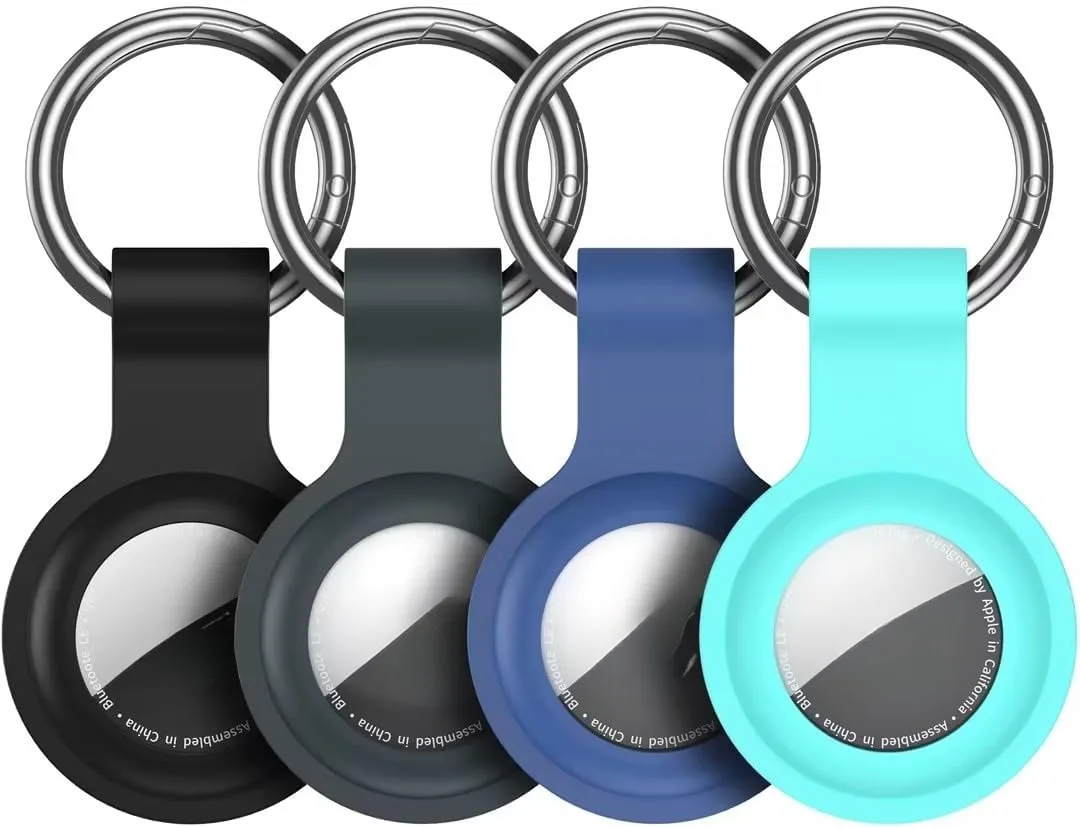 Silicone Protective Keychain Cover for Airtags - Pet Collar and Accessory Holder