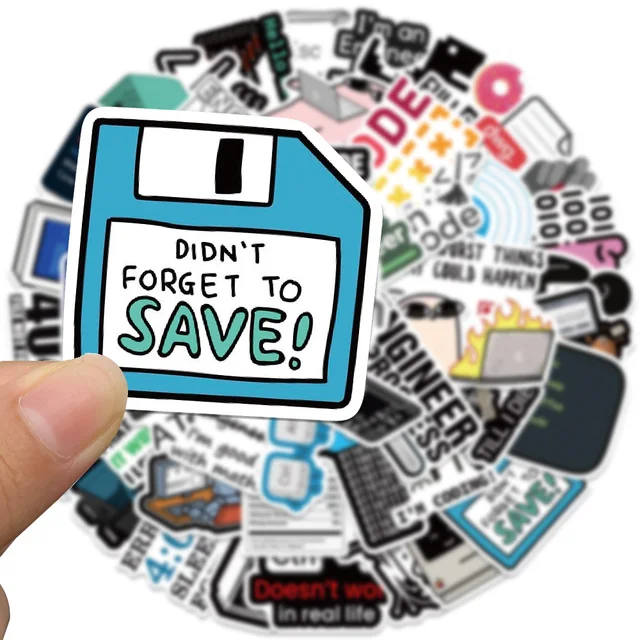 50PCS Cool Engineer Programming Network Coding Hacker MEME Stickers Vinyl DIY Computer Laptop Motorcycle Helmet Car Sticker 5