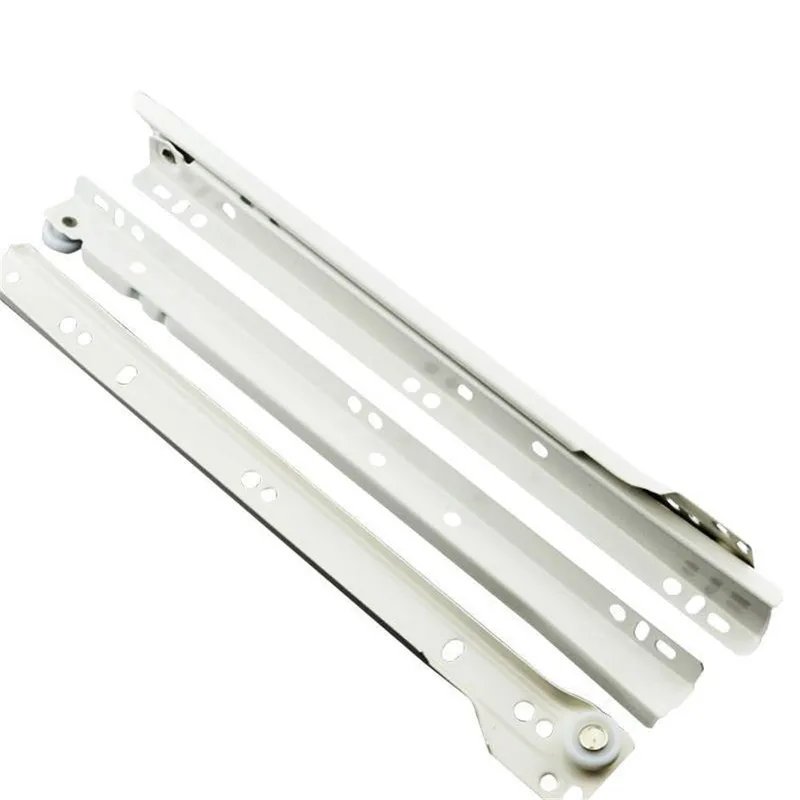 Two Section Track Drawer Slides Slide Rail Computer Chute Clothing Cabinet Roller Pulley Wardrobe Sliding Furniture Hardware