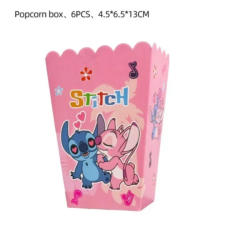 Disney Pink Cartoon Stitch Party Decorations Party Banquet Banner Background Cloth Paper Cup