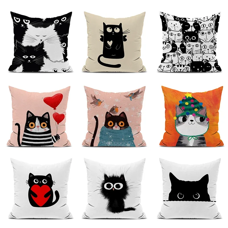 

Sofa Cushions Home Decor Cat Body Pillow Cover 40x40 Decorative Pillows for Bed Pillowcases 50x50 Car Decoration Cushion Covers