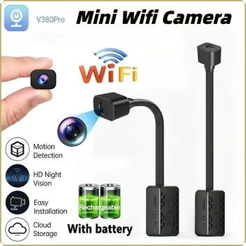 V380 Pro 1080P Mini WIFI Camera IR Night Vision Body Protable Cam HD Built-in Battery Tracking IP Remote Monitoring Camcorder 1