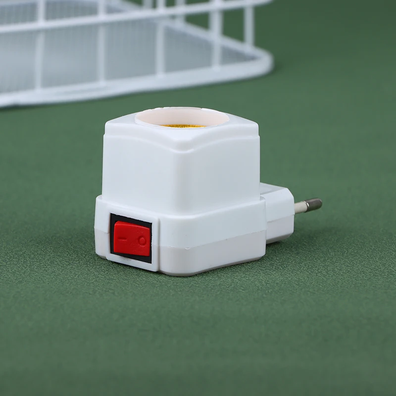 Description Picture 6 of item1Pc E27 Socket Lamp Bulb Adapter White LED Light Lamp Bulbs Socket Base Lamp Holder Holder Plug Adapter ON/OFF Switch