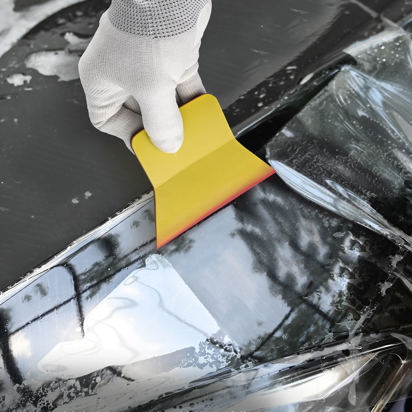  SEWOART 4 Pcs Car Wash Glass Scraper Glass Door Squeegee Vinyl  Wrapping Scraper Vehicle Paint Film Squeegee Auto Vinyl Wrapping Squeegee  Small Squeegee Tool Small Spatula Window TPU : Automotive