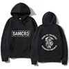 Men's Pure Cotton Hooded Sweatshirt Sons of Anarchy SAMCRO Double-sided Printed Men's and Women's Fashion Brand Design Pullover 1