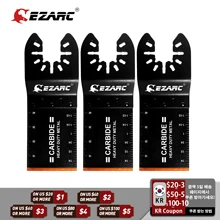 

EZARC Carbide Tooth Oscillating Multitool Saw Blades For Quick Release Multi Tool For Hard Material,Metal,Nails Cutting 3pcs
