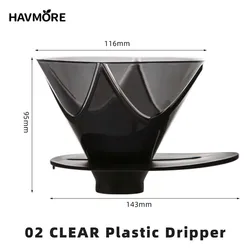 Premium Reusable Resin Coffee Dripper (V03 - 4Cups)