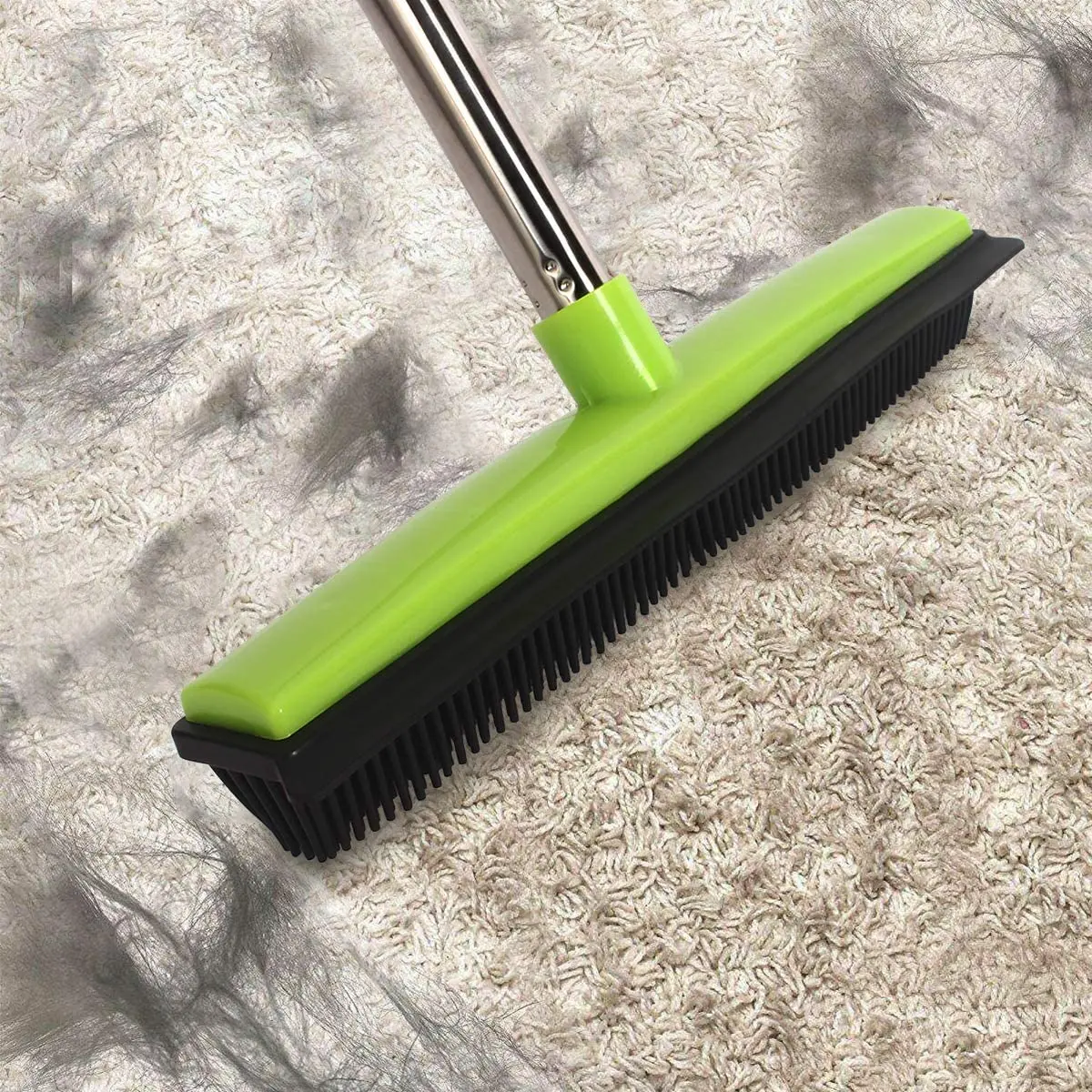 Tierhaar Gummi Besen Boden bürste für Teppich Hund Haarentferner mit  eingebauten Rakel Silikon Mini Besen Haarentferner Reinigung - AliExpress