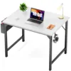 JHK Computer Desk Writing Study Office Gaming Table Modern Simple Style Compact with Side Bag Headphone Hook Easy Assembly 4