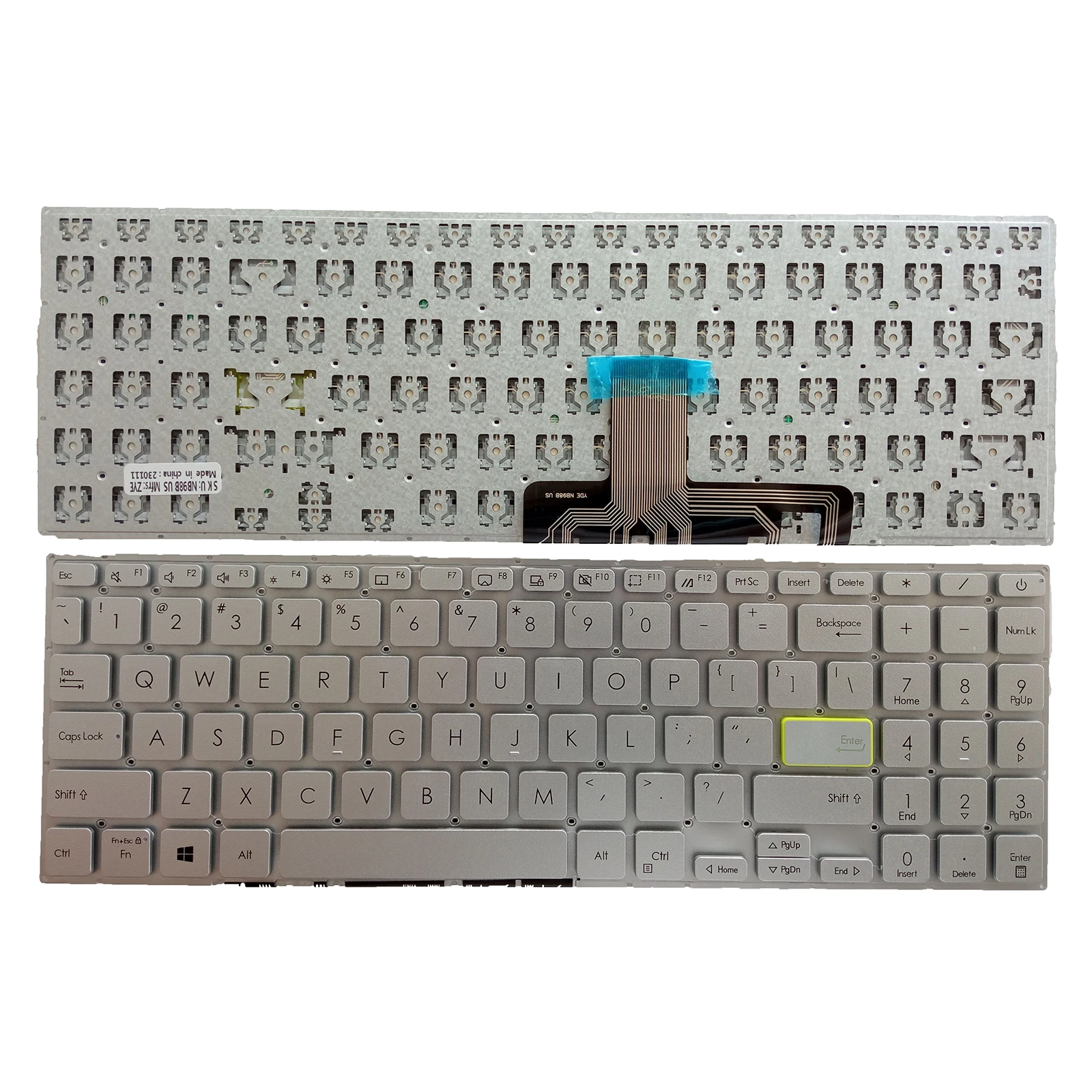 

US Silver keyboard for Asus X521F X521FA X521FL X521EA X521EQ X521U X521UA X521IA X521J