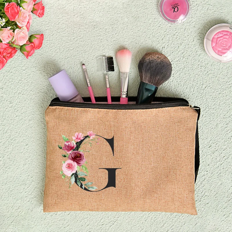 Custom Name Flower Letter Cosmetic Bag Bachelorette Party Neceser Makeup Bags Zipper Pouch Toiletry Organizer Bridesmaid Gifts 4 Seac2f1db76c940238f8cc5fa1a6a90762