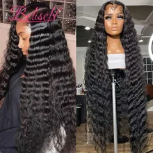 

13×6 Loose Deep Wave Wig 360 Lace Frontal Wigs Pre Plucked HD Transparent Lace Front Human Hair Wigs Deep Wave 5x5 Closure Wig