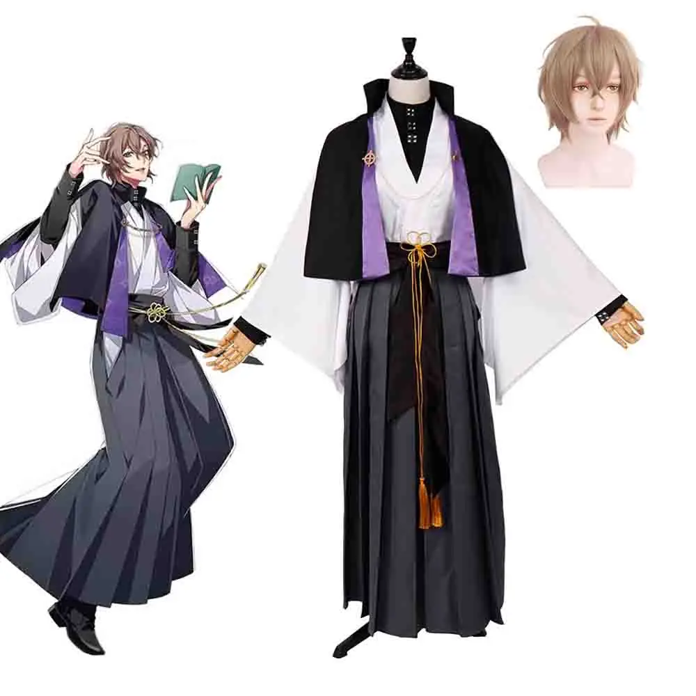 Anime Division Rap Battle Yumeno Gentaro Insulation Mic Fling Se Phantom Wig Cosplay Halloween Party Costume Suit