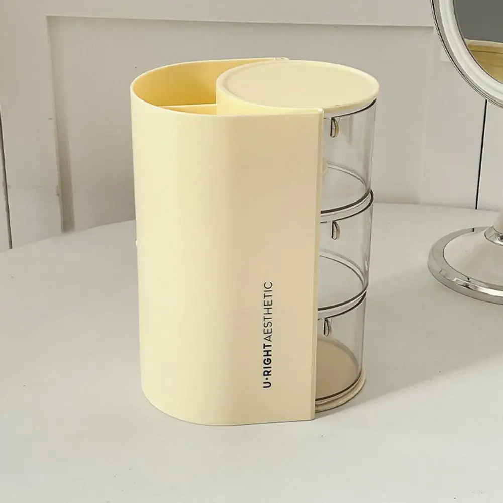 Hair Accessories Organizer Rotating Desktop Organizer 360-degree Rotatable Hair Accessories Makeup Brush Holder with for Small 4