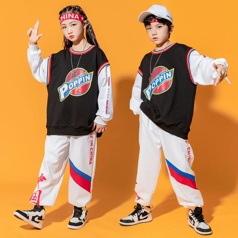 

Children's Hip-hop Trendy Clothes Boys Hip-hop Handsome Performance Clothes Girls Jazz Dance Primary and Secondary School