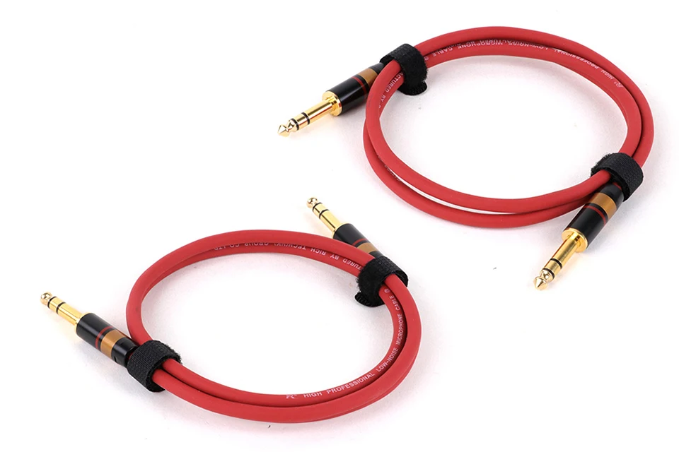 1PC 1/4'' TRS Gitarre Patch Kabel 6,35mm Stecker Stereo Vergoldet Jack Audio Ausgewogene Kabel für elektrische Gitarre Bass Tastatur Mixer – Detail 5