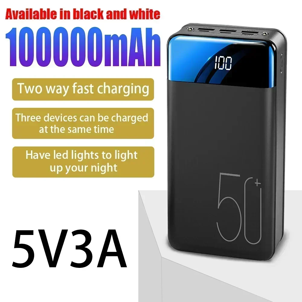 

New enhanced fast charging 98000/100000 MAH power pack large capacity mobile power universal 5V speed charging