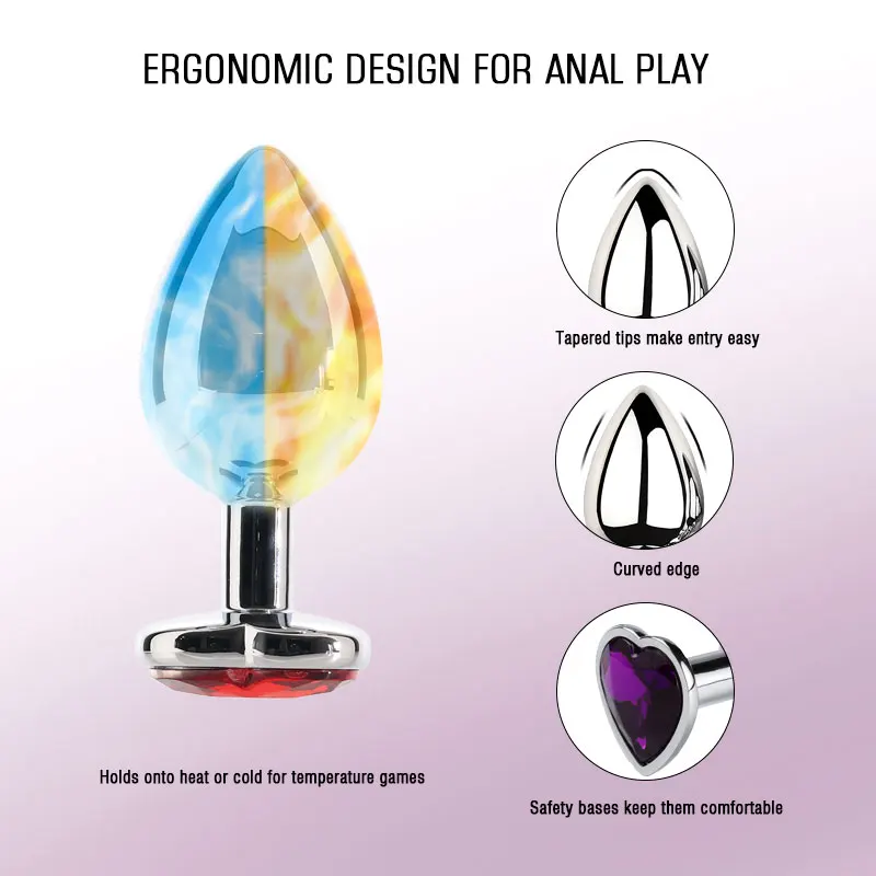 Anale Plug Seksspeeltjes Kristal Hart Glad Staal Annal Extreme Butt Buttplug voor Vrouw Prostaat Massager Stimulator Volwassene_voghion.com
