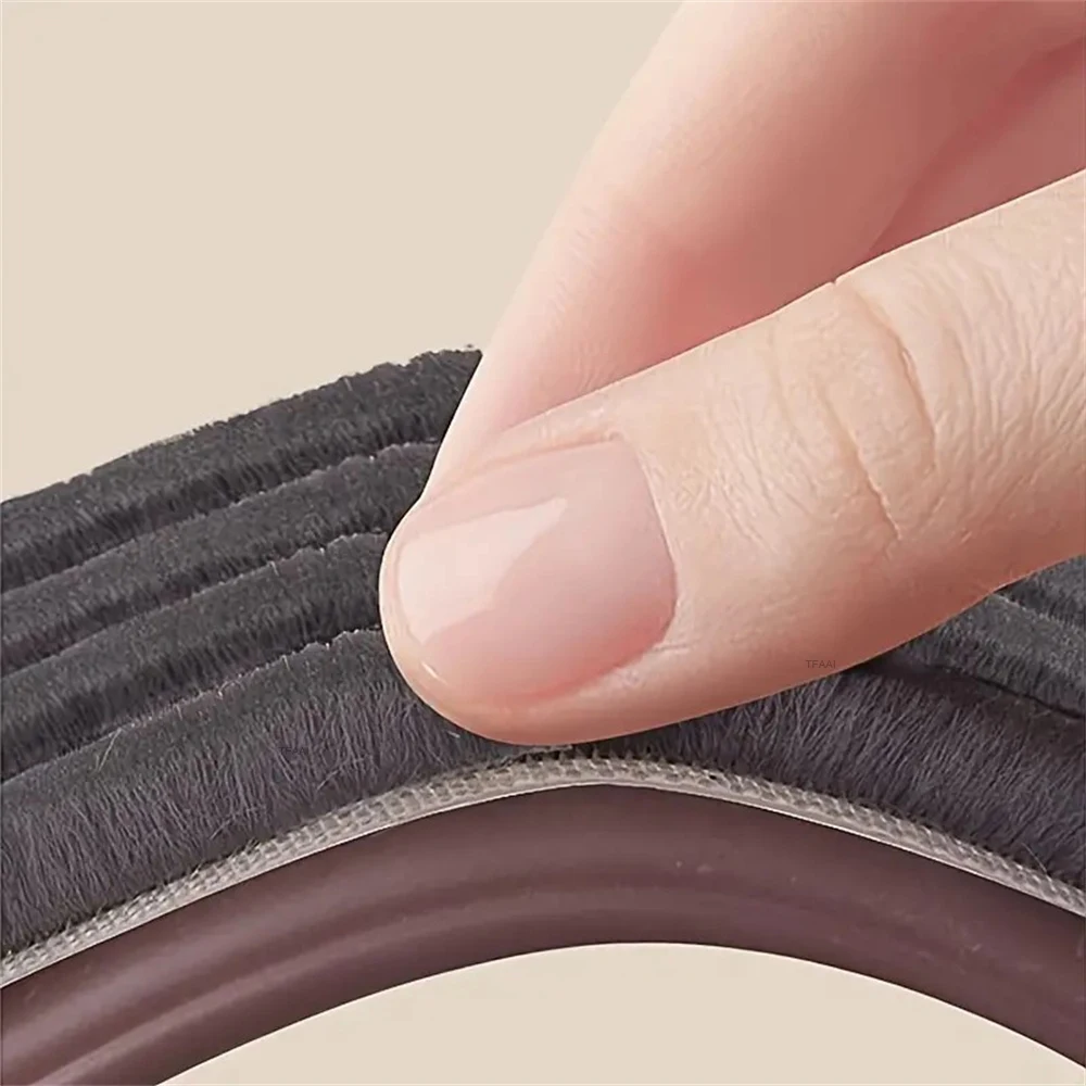 Door Seal Strip Rubber Door Weatherstripping Door Weatherstripping PVC Double Sided Windproof Door Gap Seal Strip Wear-resisting Dustproof Noise Reduction Bottom With Brush 1-4pcs