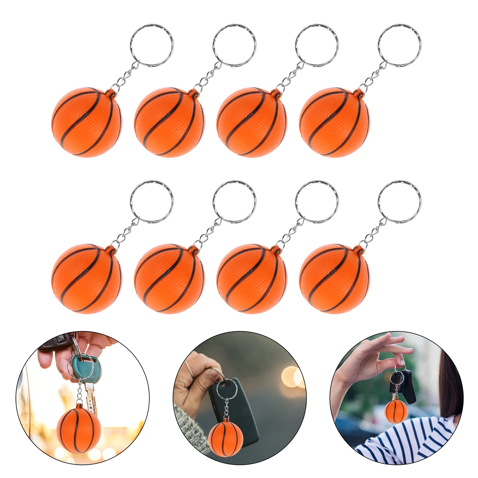 

Keychain, 24 Basketball Keychain Basketball Party Favors Key Holder for Keychain for Children/ Party Presents Stuffing, Key