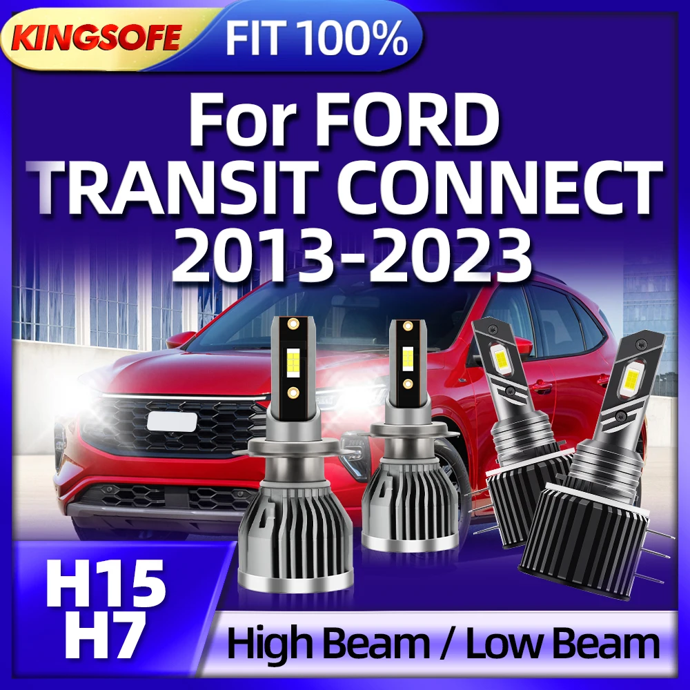 

Roadsun H7 LED Headlight H15 Bulbs 26000LM Super Bright 6000K For FORD TRANSIT CONNECT 2013 2014 2015 2016 2017 2018 2019-2023