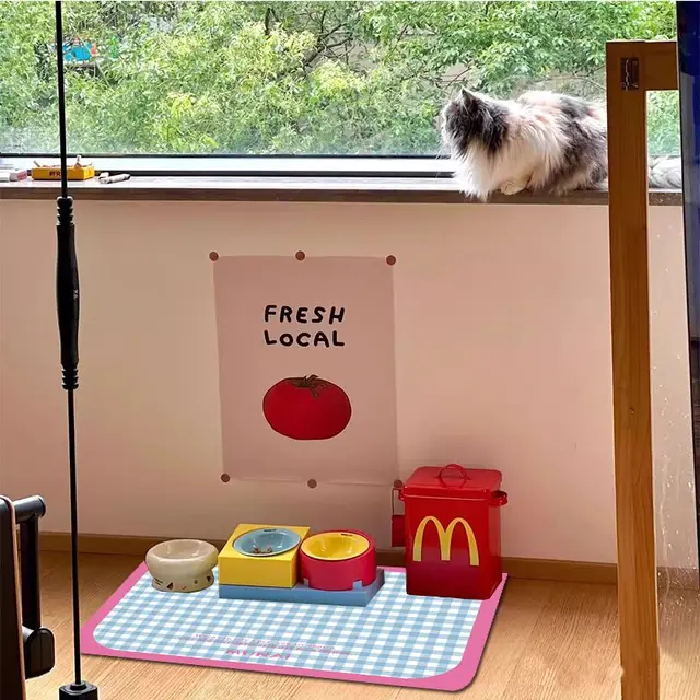Universal Pet Dining Mat PVC Waterproof Oil Resistant Leak Proof Slip Resistant Spla Proof Floor Mat for s And Dogs Universal Pet Dining Mat PVC Waterproof Oil Resistant Leak Proof Slip Resistant Spla Proof Floor Mat for s And Dogs