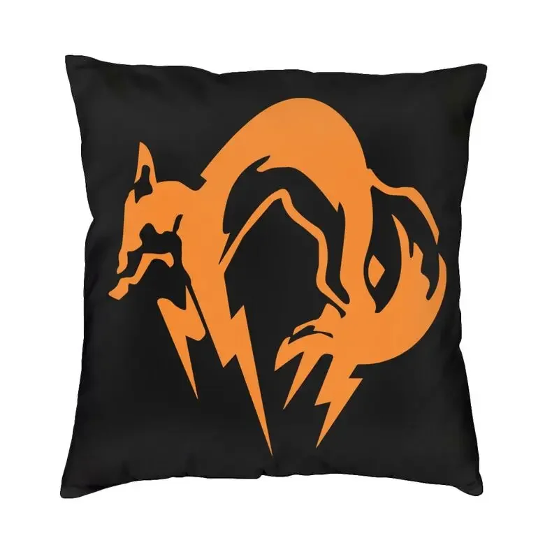 

Metal solid Fox logo throw case cushion 40*40cm for sofa video game cushion cover square pillowcover double sided printing