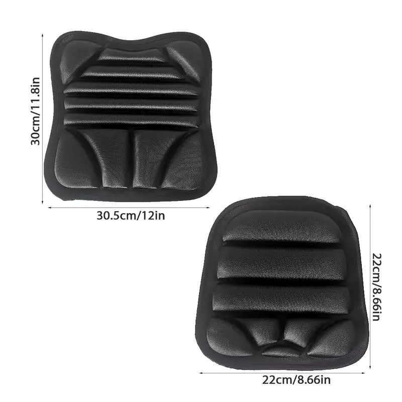 Motorcycle Seat Cushion 2 Pieces Gel Pad Cushion Motorcycle 3D Breathable Seat Cover Shock-Absorbing for Mountain Road Driver