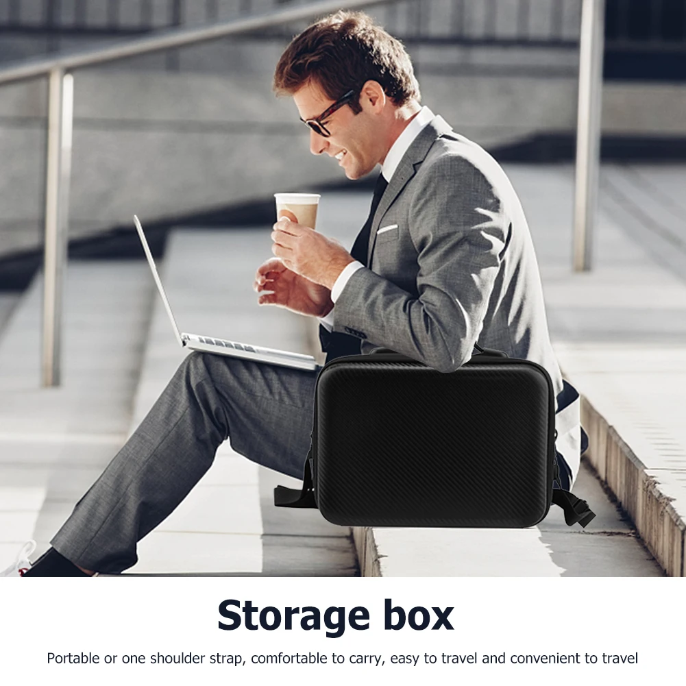 휴대용 케이스 충격 방지 숄더백 핸드백 DJI Mini 3 Pro 액세서리용 메쉬 포켓이 있는 PU/나일론 낙하 방지 보호 케이스